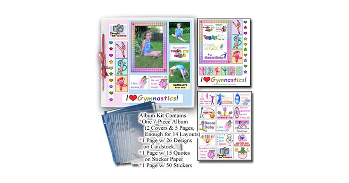 Gymnastics Album Scrapbook Kit 